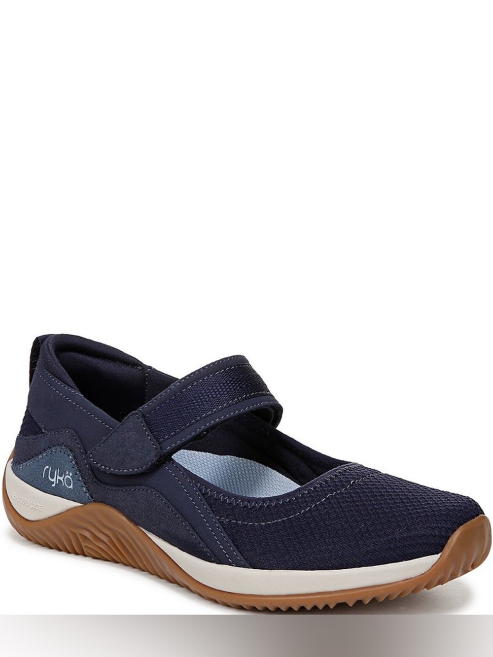 Ryka Navy Blue Mary Jane Sneaker with Gum Sole